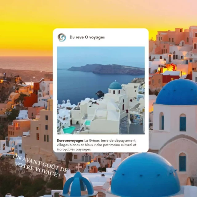 Découvrez la Grèce et ses paysages fabuleux entre terre et mer ! 🏛️🐠

Entre ses spécialités locales, ses monuments et ses traditions, laissez vous tenter par cette destination et sa population accueillante ! 

Flânez dans les villages pittoresques de Santorin et Mykonos 🧿 ou partez à la découverte des nombreuses îles telles que Paros et Naxos, ou encore Délos avec son remarquable site archéologique ! 🏺

🚤 Prenez le large direction Corfou et sa vielle ville classée au Patrimoine mondial de l'Unesco . 

Douceur de vivre garantie ! Une destination pour se ressourcer et s’évader ☀️🕶️